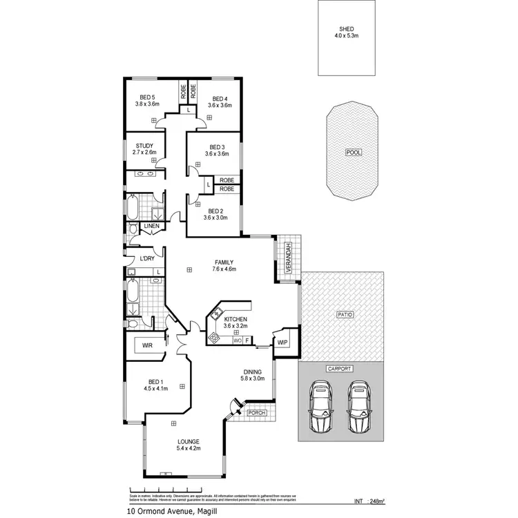 Floorplan of Homely house listing, 10 Ormond Avenue, Magill SA 5072