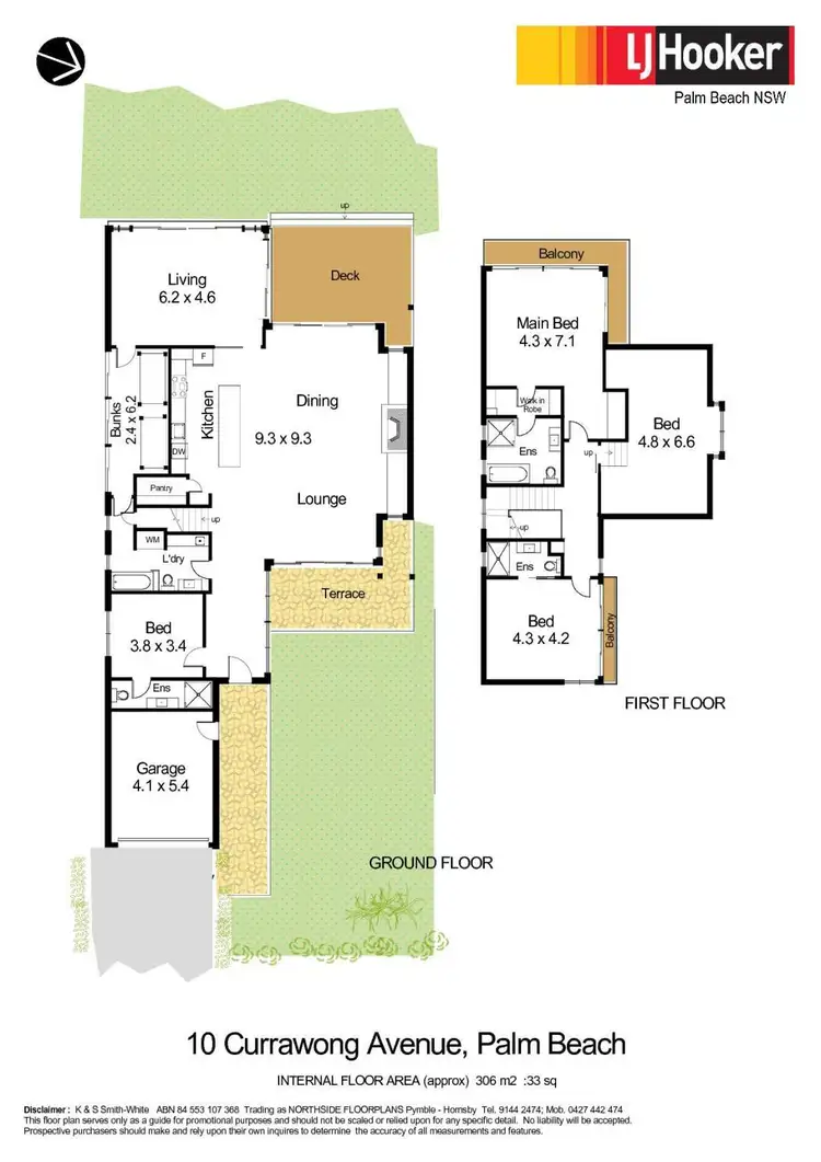 Floorplan of Homely house listing, 10 Currawong Avenue, Palm Beach NSW 2108