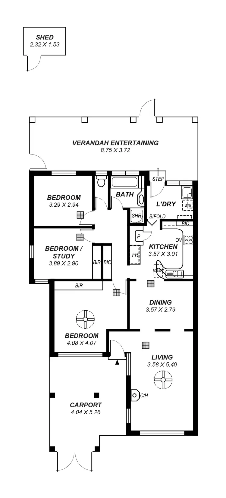 Floorplan of Homely unit listing, 1/4 Almerta Street, Highbury SA 5089