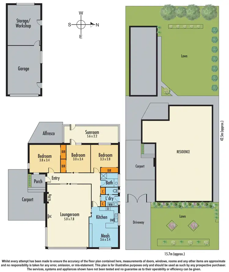 Floorplan of Homely house listing, 6 Hawdon Street, Dandenong North VIC 3175