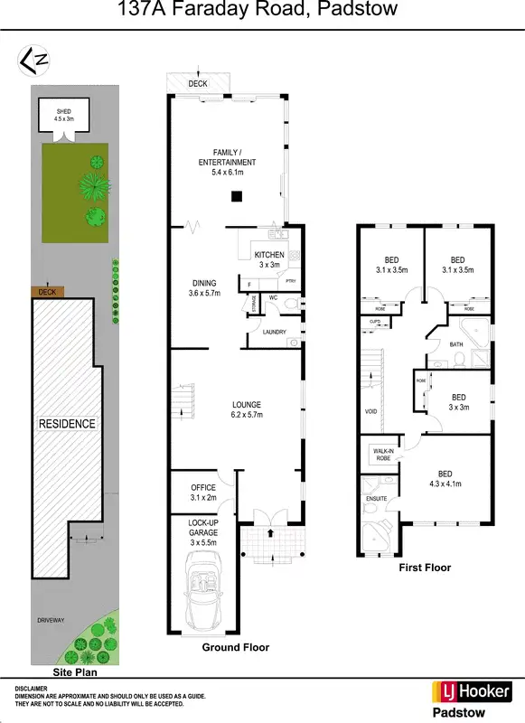 Floorplan of Homely semi-detached listing, 137a Faraday Road, Padstow NSW 2211