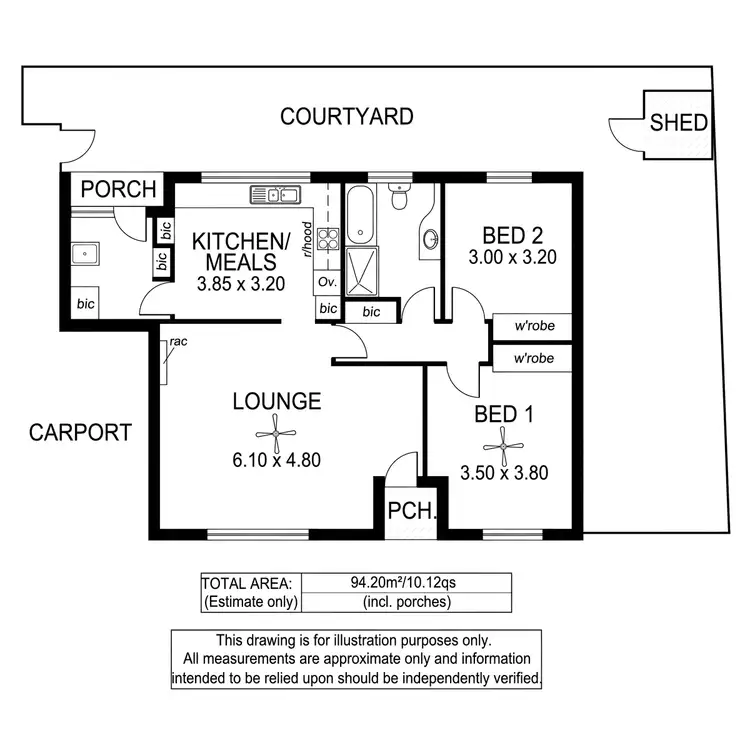 Floorplan of Homely unit listing, 3/67 Wattle Avenue, Hove SA 5048