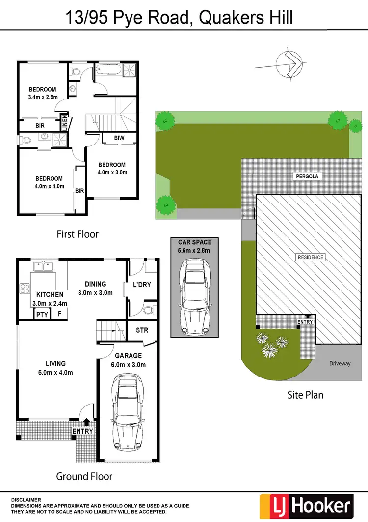 Floorplan of Homely townhouse listing, 13/95 Pye Road, Quakers Hill NSW 2763