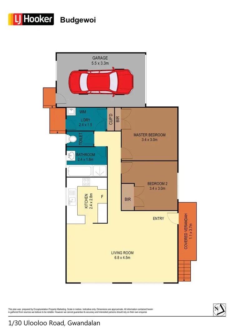 Floorplan of Homely villa listing, 1/30 Ulooloo Road, Gwandalan NSW 2259
