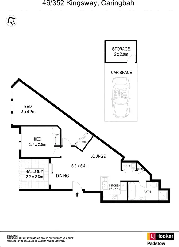 Floorplan of Homely unit listing, 46/352-360 Kingsway, Caringbah NSW 2229