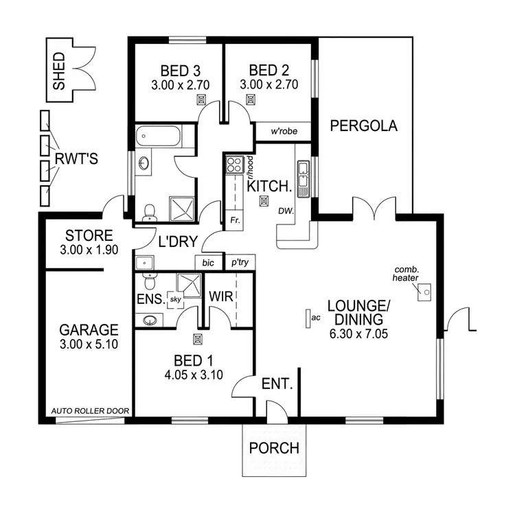 Floorplan of Homely house listing, 50E Kauri Parade, Kingston Park SA 5049
