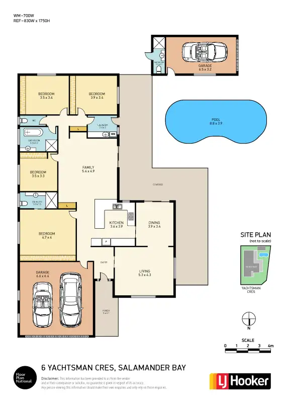 Floorplan of Homely house listing, 6 Yachtsman Cres, Salamander Bay NSW 2317