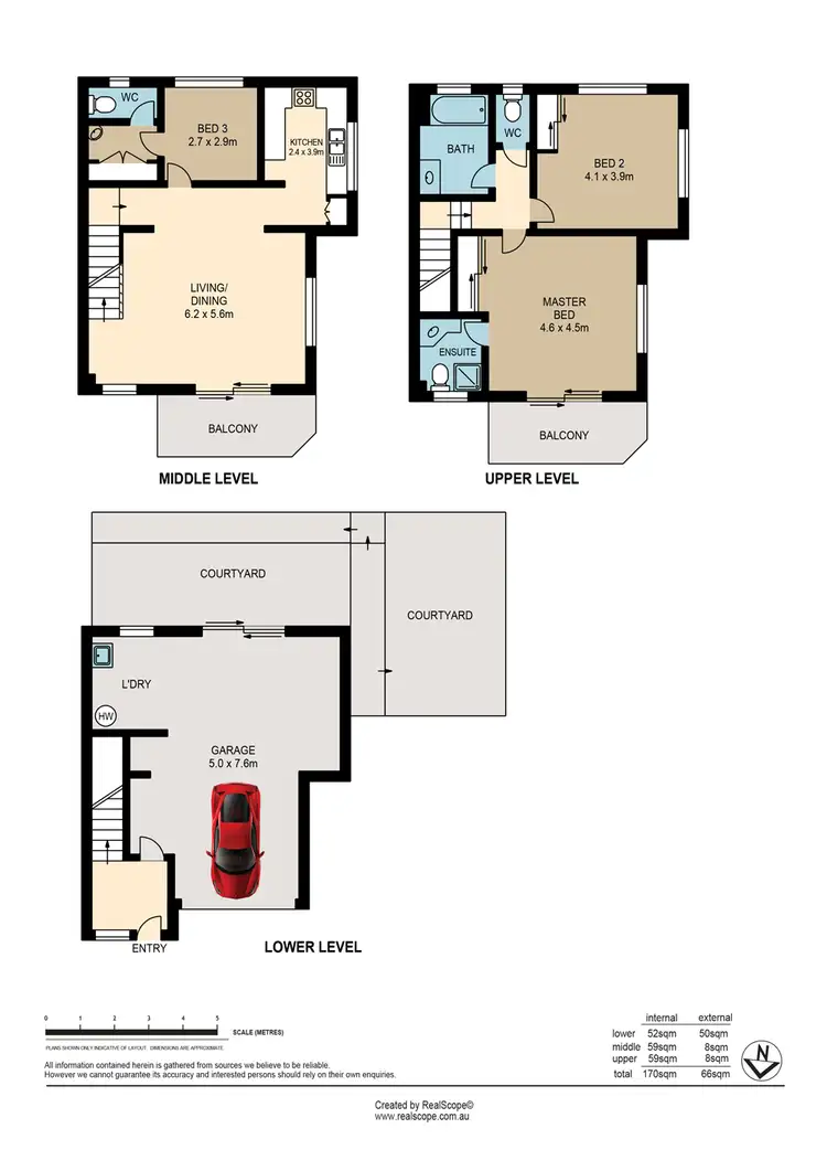 Floorplan of Homely townhouse listing, 1/24 Mitre Street, St Lucia QLD 4067