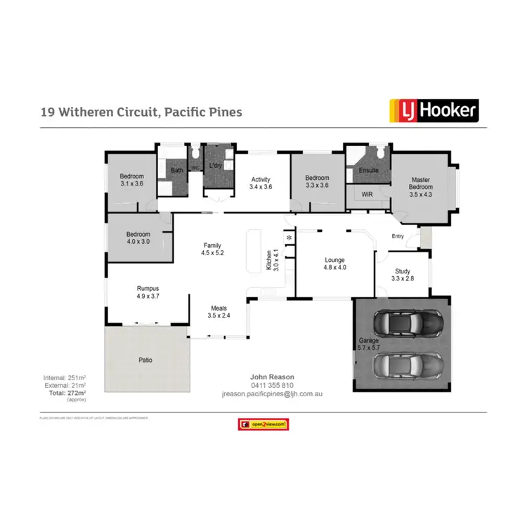 Floorplan of Homely house listing, 19 Witheren Circuit, Pacific Pines QLD 4211