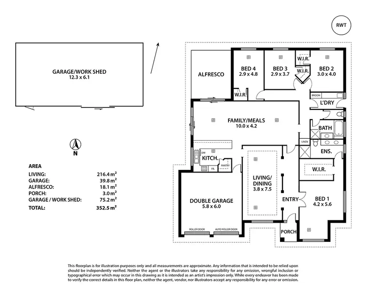 Floorplan of Homely house listing, 4 Lee Court, Strathalbyn SA 5255