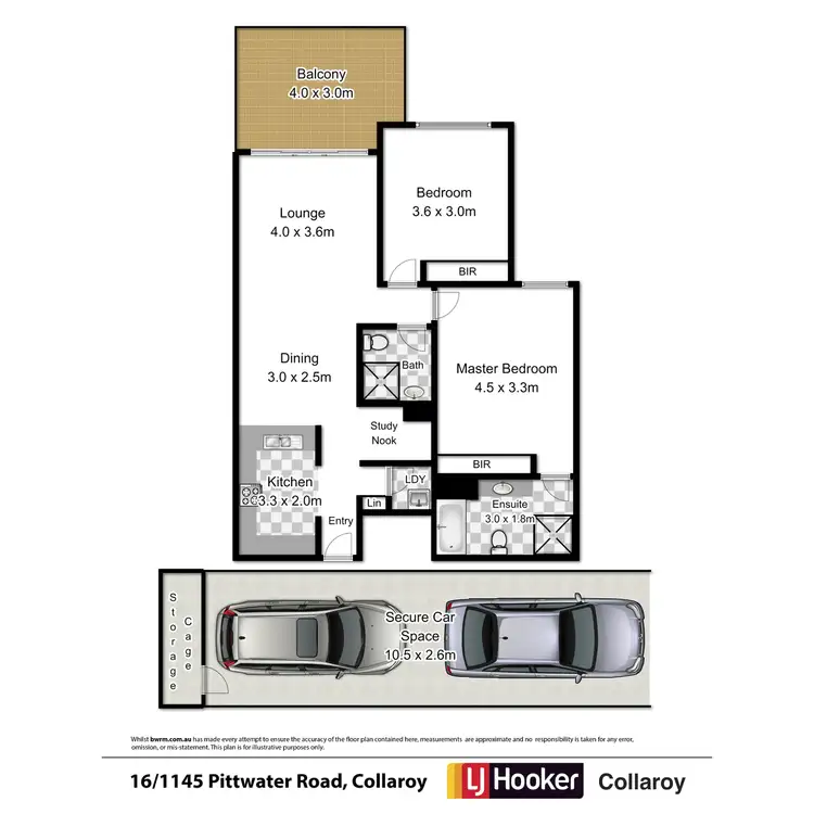 Floorplan of Homely unit listing, 16/1145 Pittwater Road, Collaroy NSW 2097