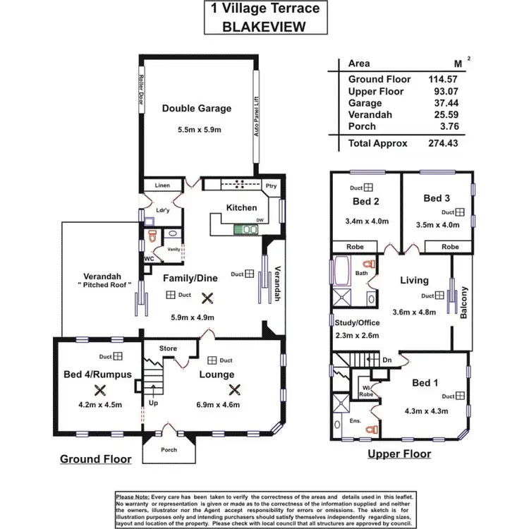 Floorplan of Homely house listing, 1 Village Terrace, Blakeview SA 5114