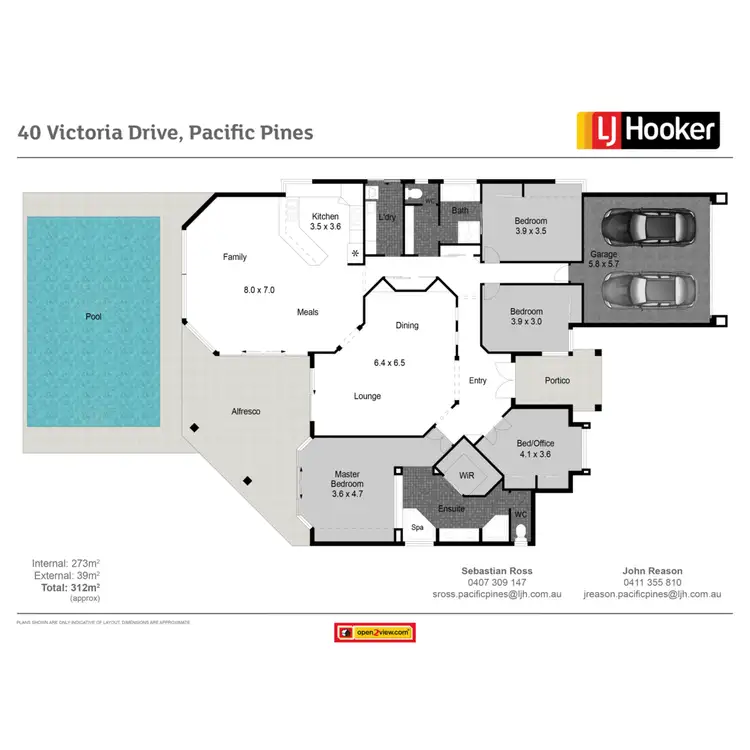 Floorplan of Homely house listing, 40 Victoria Drive, Pacific Pines QLD 4211