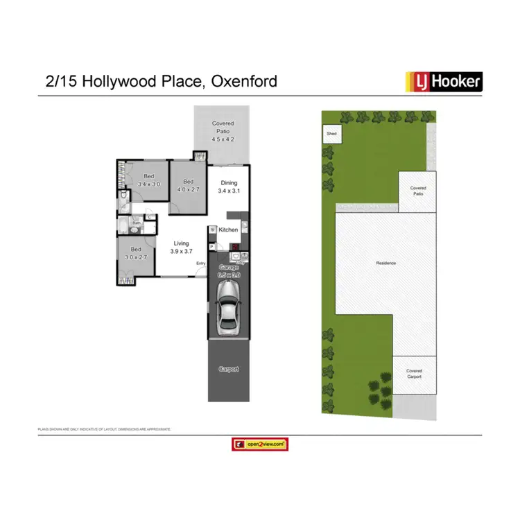 Floorplan of Homely semi-detached listing, 2/15 Hollywood Place, Oxenford QLD 4210