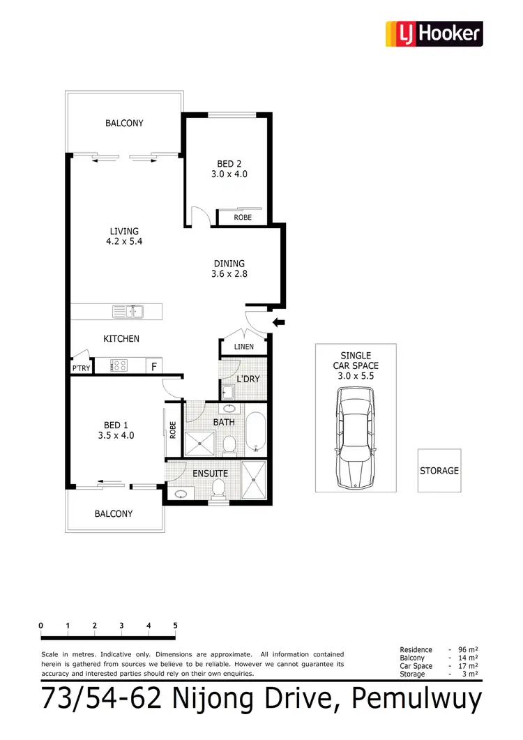 Floorplan of Homely apartment listing, 73/54-62 Nijong Drive, Pemulwuy NSW 2145