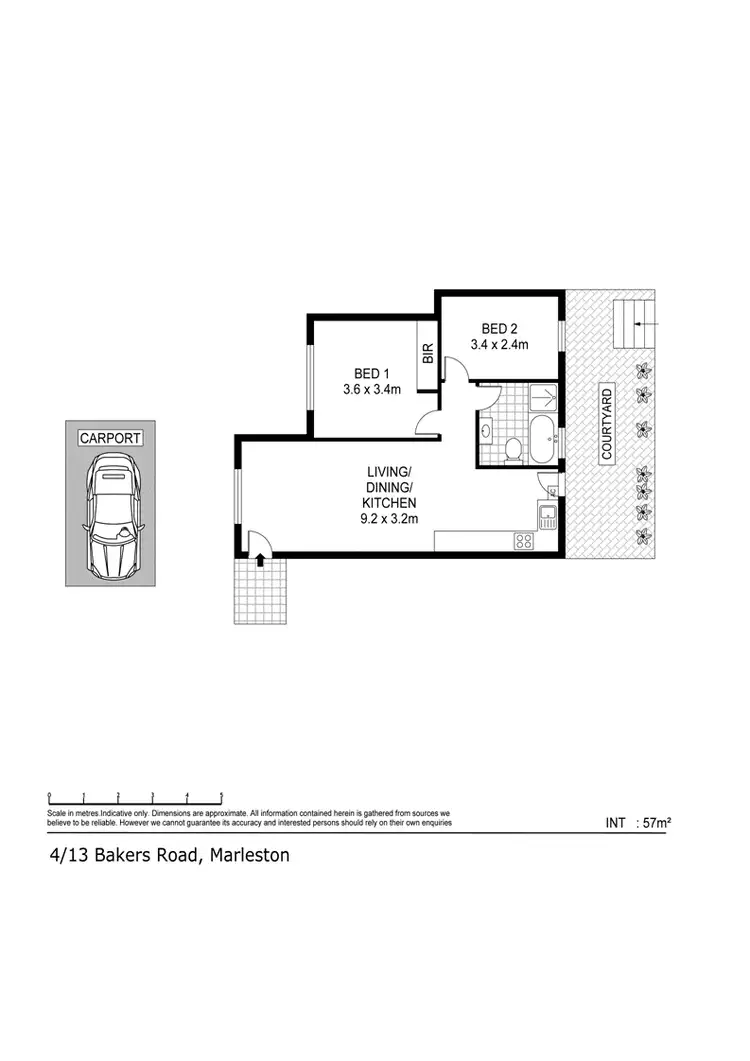 Floorplan of Homely unit listing, 4/13 Bakers Road, Marleston SA 5033
