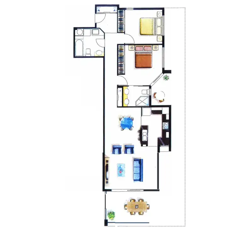 Floorplan of Homely unit listing, 2/22 Back Street, Biggera Waters QLD 4216