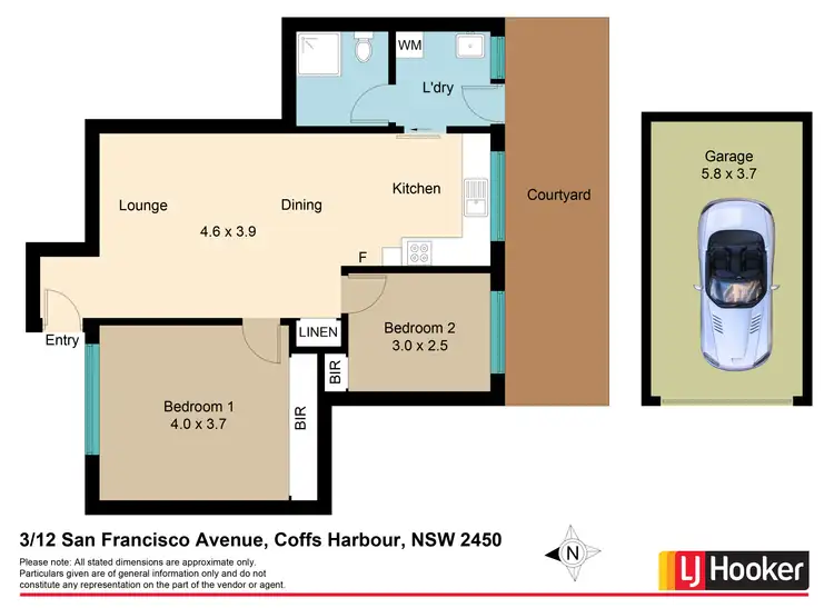 Floorplan of Homely unit listing, 3/12 San Francisco Avenue, Coffs Harbour NSW 2450