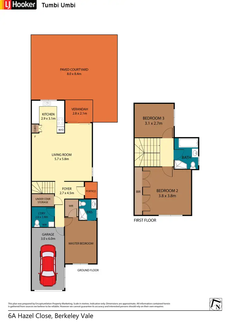 Floorplan of Homely house listing, 6A Hazel Close, Berkeley Vale NSW 2261