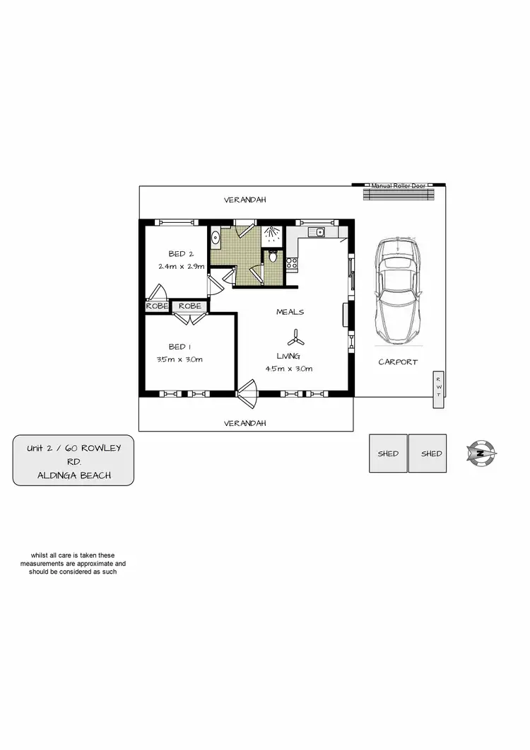 Floorplan of Homely unit listing, 2/58-60 Rowley Road, Aldinga Beach SA 5173