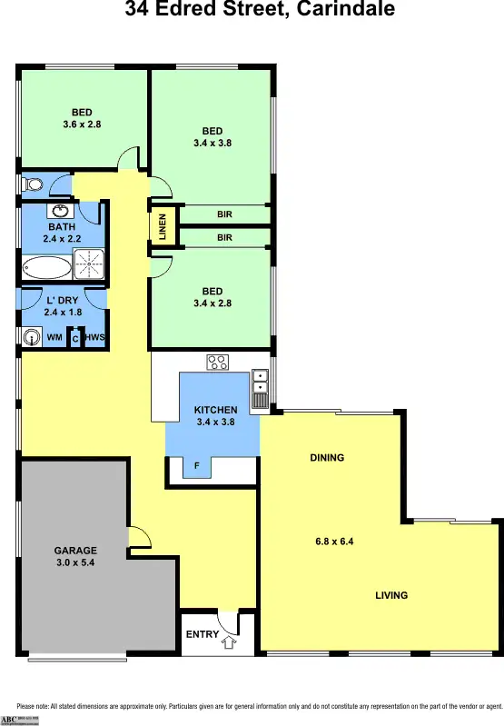 Floorplan of Homely house listing, 34 Edred Street, Carindale QLD 4152
