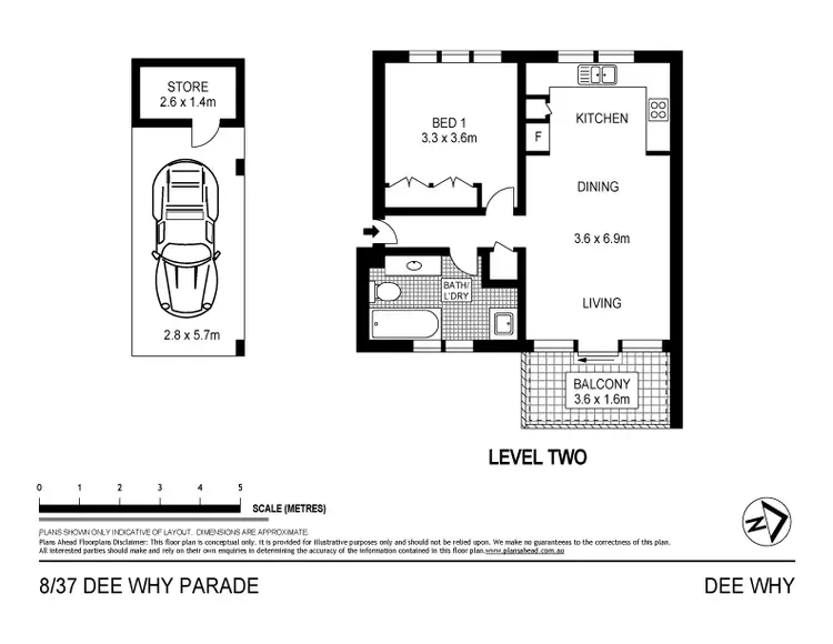 Floorplan of Homely unit listing, 8/37 Dee Why Parade, Dee Why NSW 2099