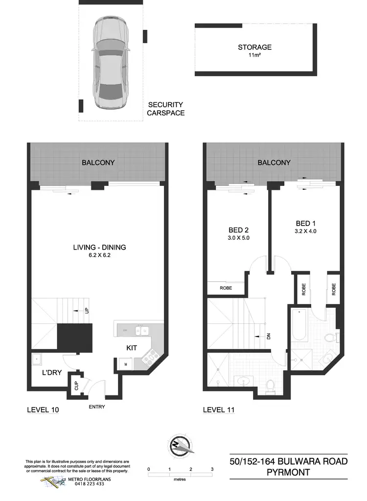Floorplan of Homely apartment listing, 50/152-164 Bulwara Road, Pyrmont NSW 2009