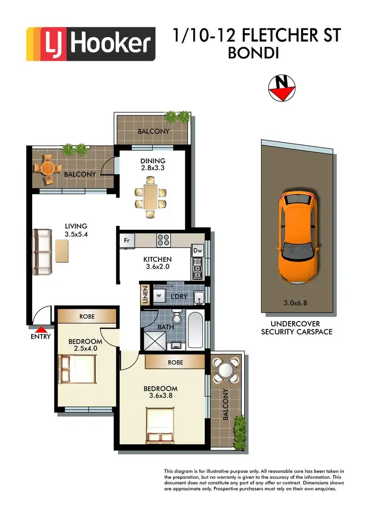 Floorplan of Homely apartment listing, 1/10-12 Fletcher Street, Bondi NSW 2026