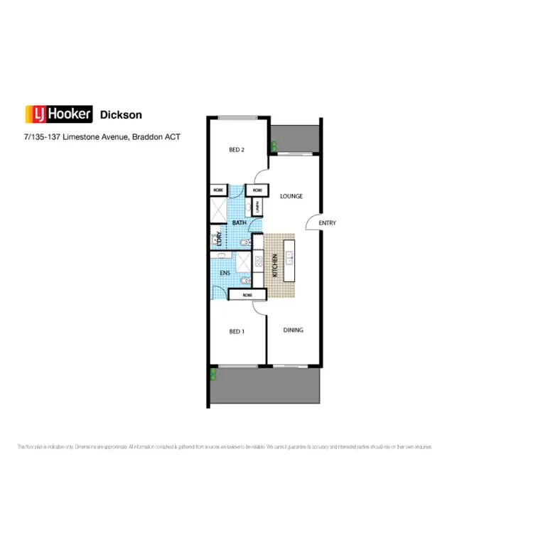Floorplan of Homely unit listing, 7/135 - 137 Limestone Avenue, Braddon ACT 2612
