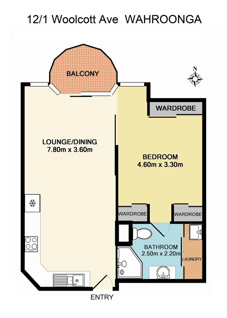 Floorplan of Homely unit listing, 12/1 Woolcott Ave, Wahroonga NSW 2076