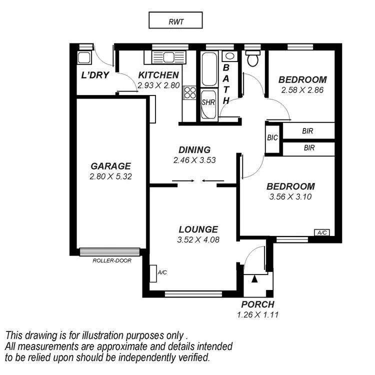 Floorplan of Homely unit listing, 2/12 Williams Avenue, St Morris SA 5068