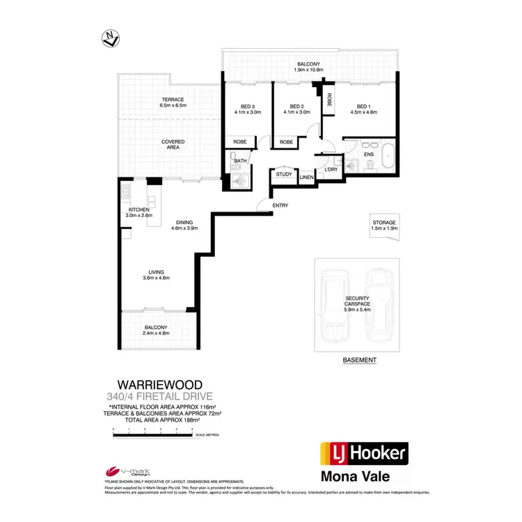 Floorplan of Homely apartment listing, 340/4 Firetail Drive, Warriewood NSW 2102