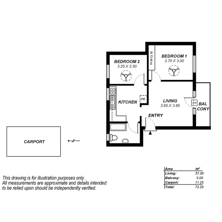 Floorplan of Homely unit listing, 5/80 Battams Road, Marden SA 5070