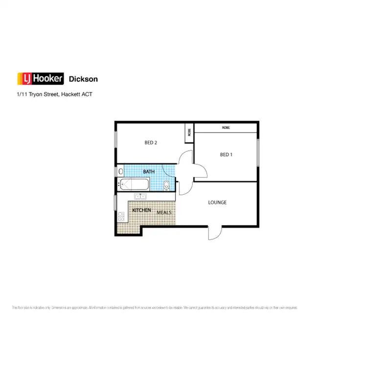 Floorplan of Homely unit listing, 1/11 Tryon Street, Hackett ACT 2602