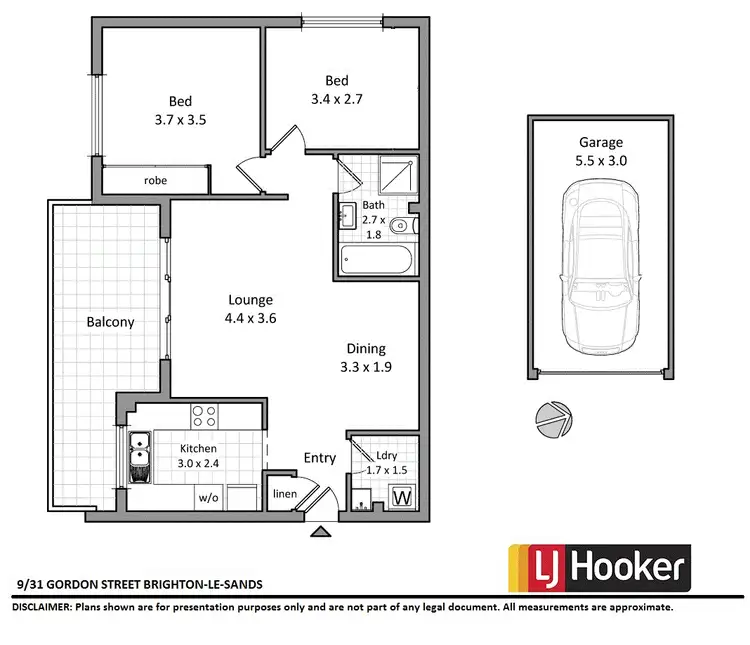 Floorplan of Homely unit listing, 9/31 Gordon Street, Brighton-le-sands NSW 2216