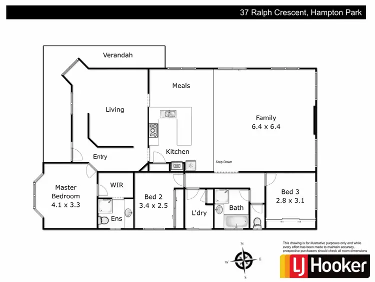 Floorplan of Homely house listing, 37 Ralph Crescent, Hampton Park VIC 3976