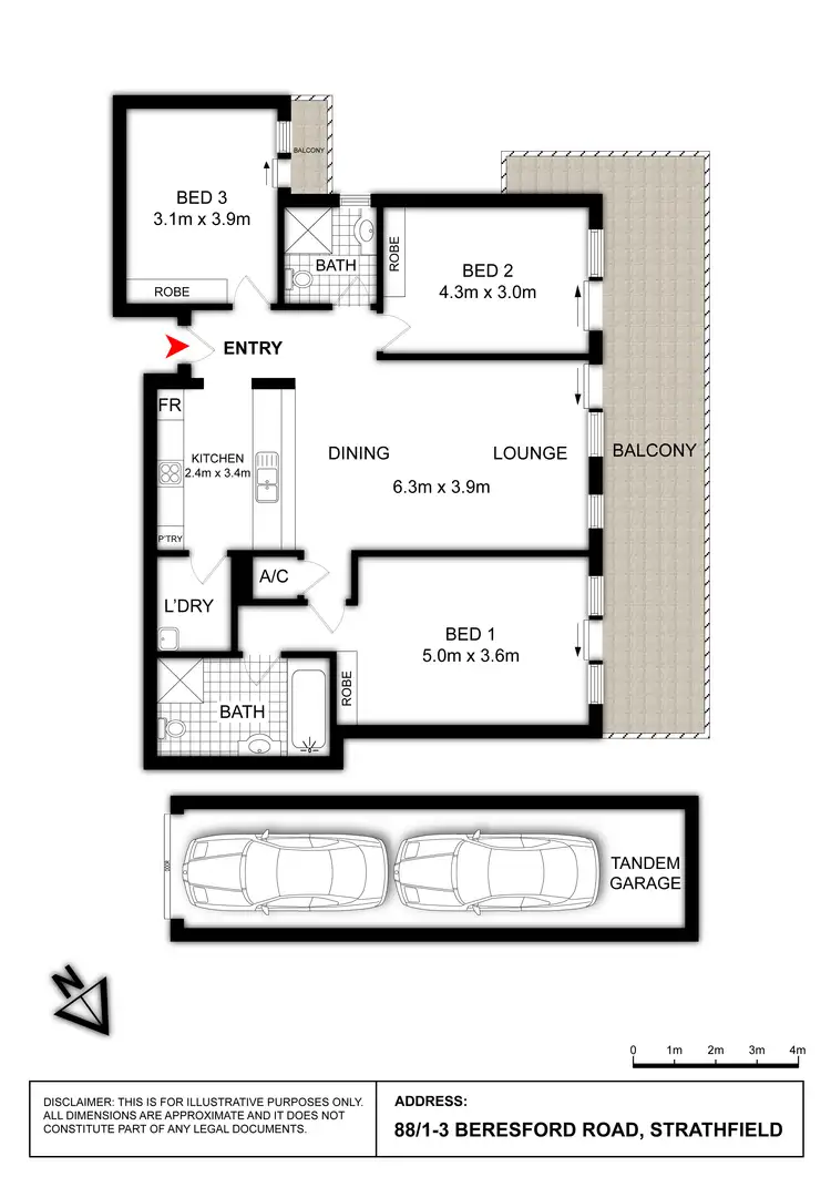 Floorplan of Homely apartment listing, 88/1-3 Beresford Road, Strathfield NSW 2135