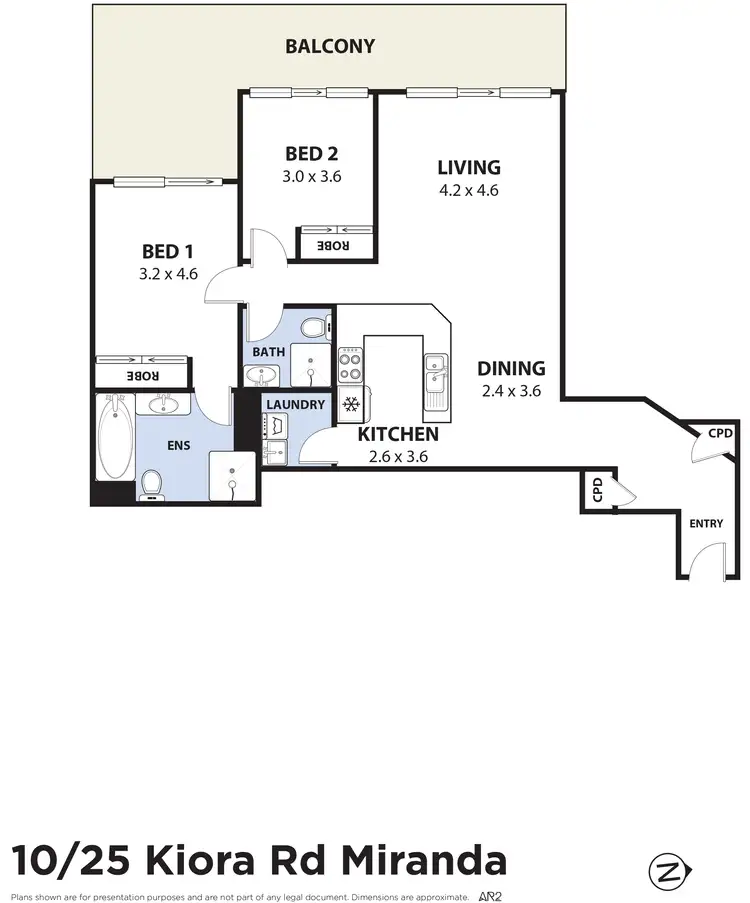 Floorplan of Homely unit listing, 10/25 Kiora Road, Miranda NSW 2228