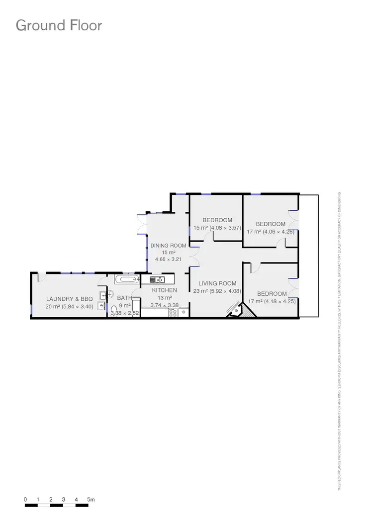 Floorplan of Homely semi-detached listing, 4 Brisbane Street, Lithgow NSW 2790