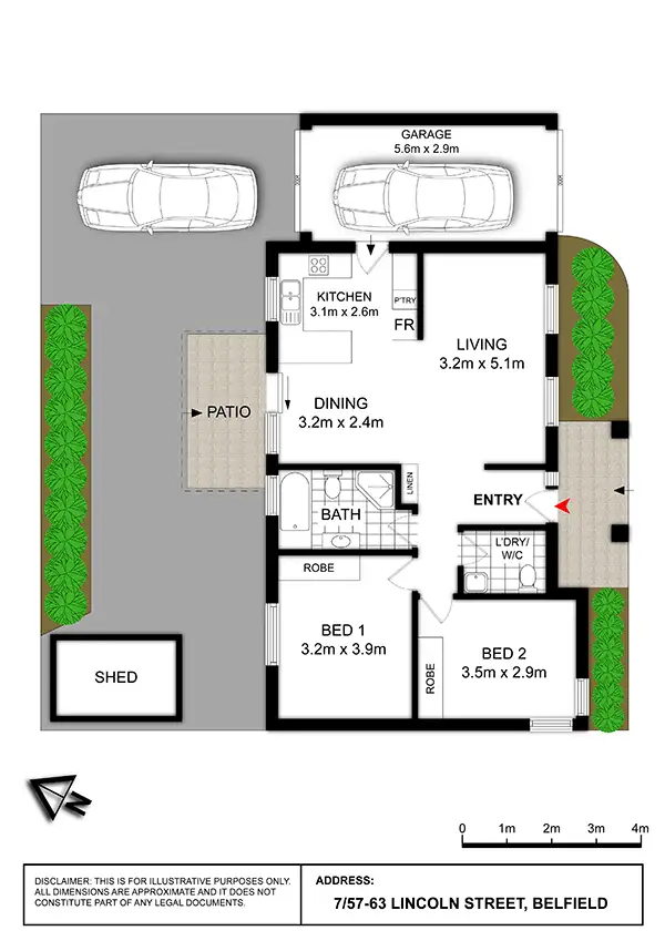 Floorplan of Homely villa listing, 7/57-63 Lincoln Street, Belfield NSW 2191