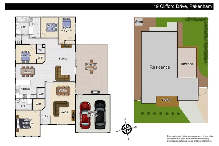 Floorplan of Homely house listing, 19 Clifford Drive, Pakenham VIC 3810