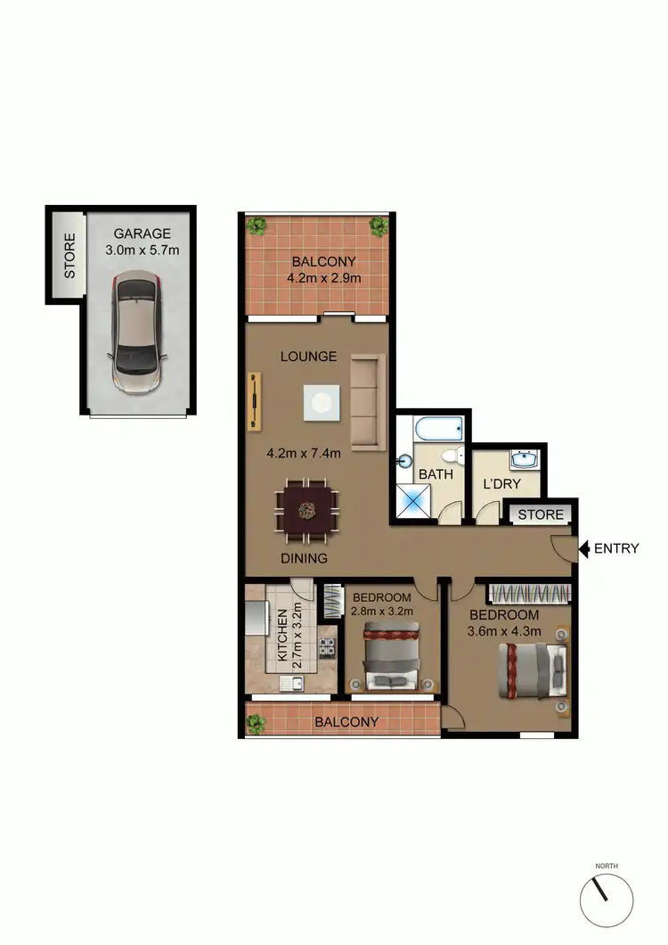 Floorplan of Homely apartment listing, 28/11 Howitt Street, Kingston ACT 2604