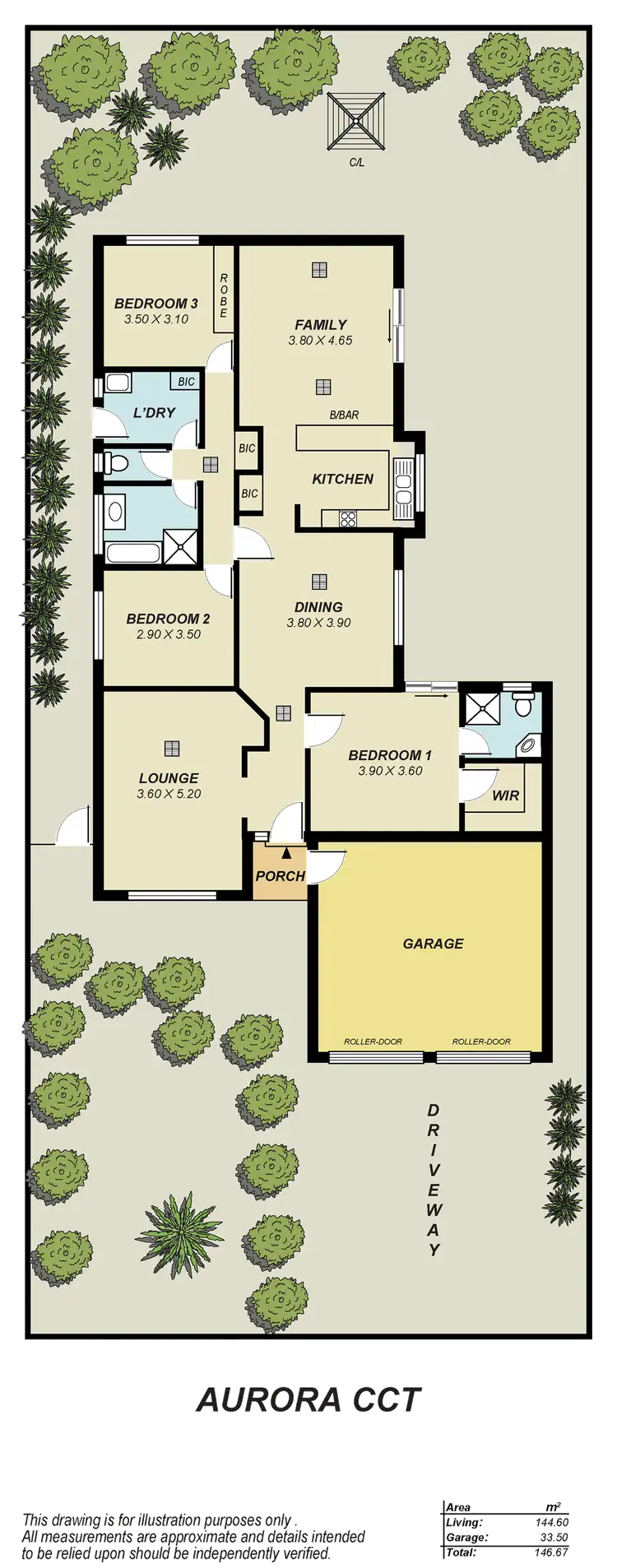 Floorplan of Homely house listing, 25 Aurora Circuit, Greenwith SA 5125