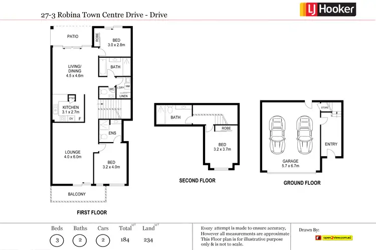 Floorplan of Homely townhouse listing, 27/3 Robina Town Centre, Robina QLD 4226