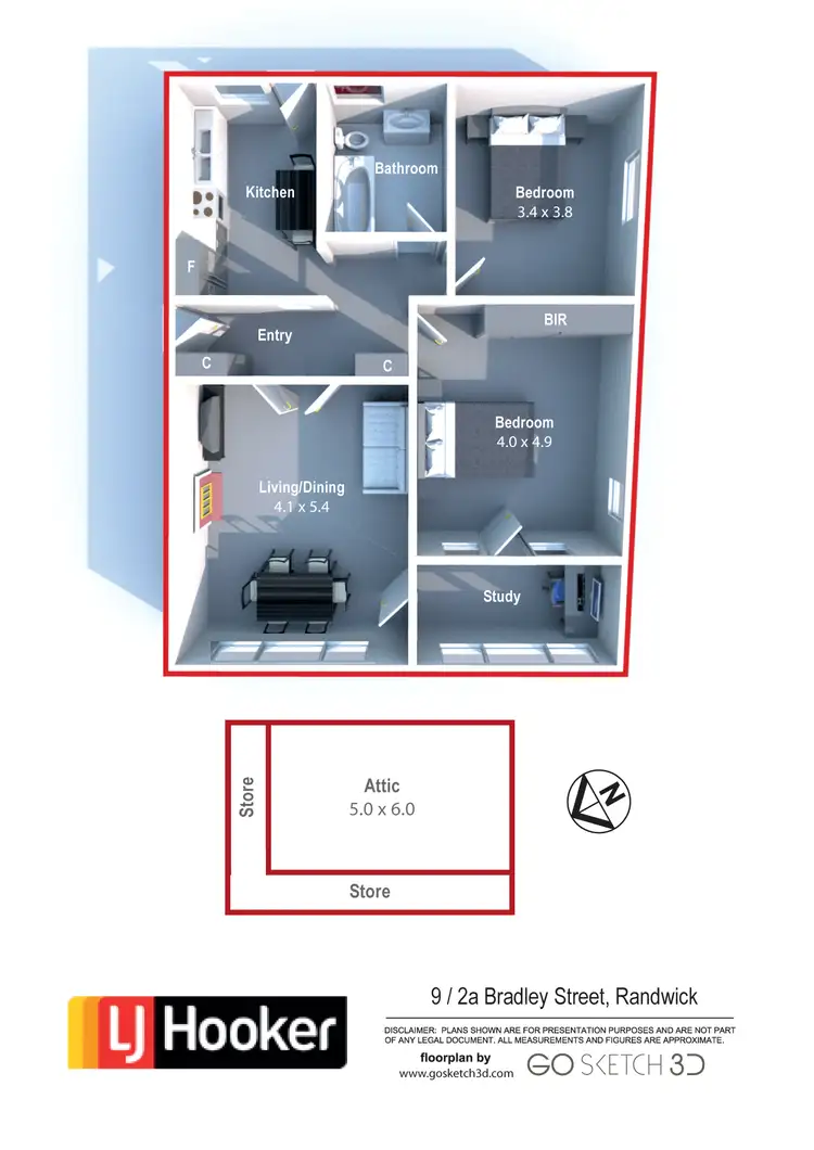 Floorplan of Homely unit listing, 9/2a Bradley Street, Randwick NSW 2031