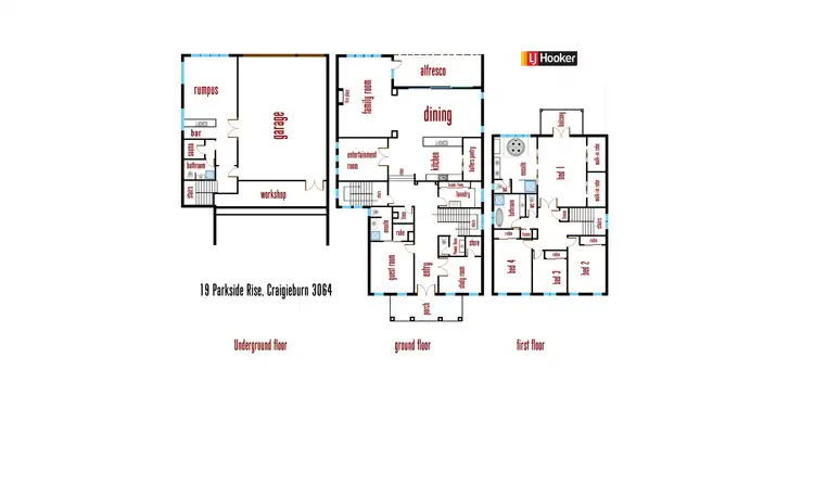 Floorplan of Homely house listing, 19 Parkside Rise, Craigieburn VIC 3064