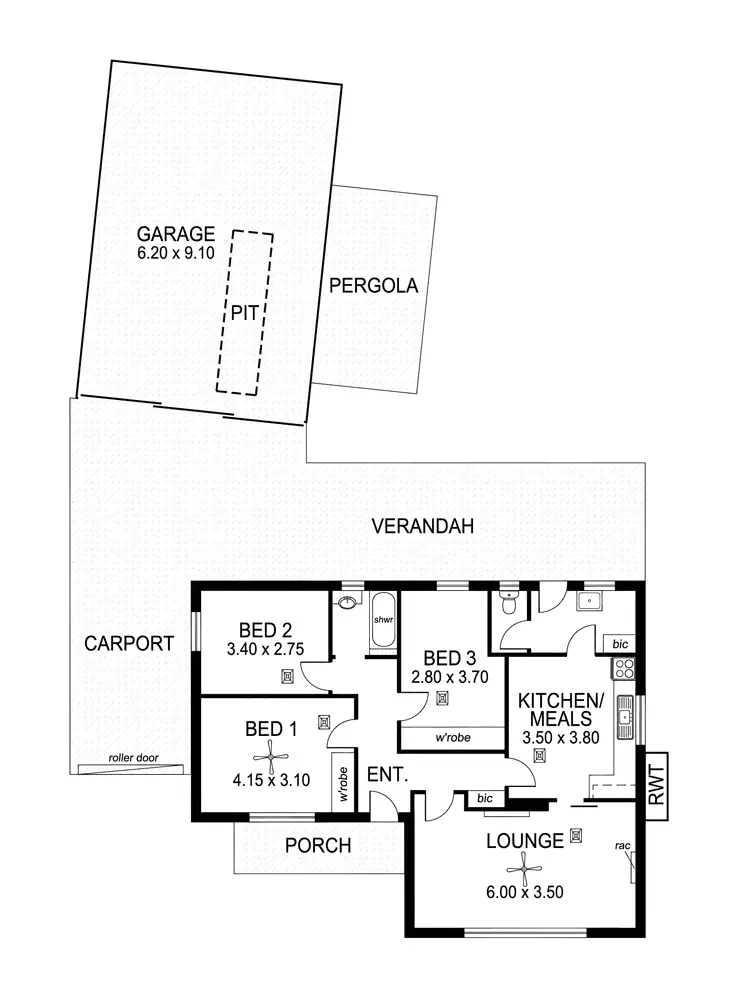 Floorplan of Homely house listing, 2 Waterman Terrace, Mitchell Park SA 5043