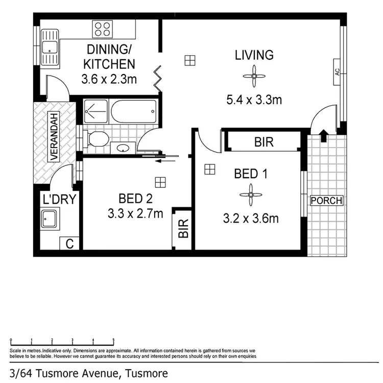 Floorplan of Homely unit listing, 3/64 Tusmore Avenue, Tusmore SA 5065