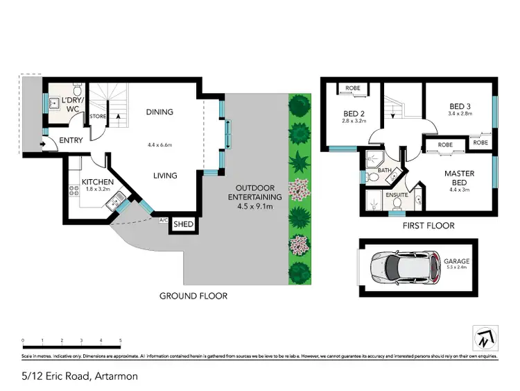 Floorplan of Homely townhouse listing, 5/12 Eric Road, Artarmon NSW 2064