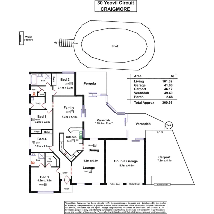 Floorplan of Homely house listing, 30 Yeovil Circuit, Craigmore SA 5114